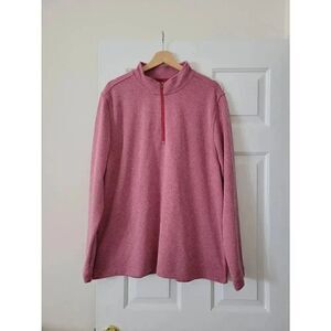Rhone Commuter 1/4 Zip Pullover Men XXL New Maroon Red Marled Sweater Mock Neck